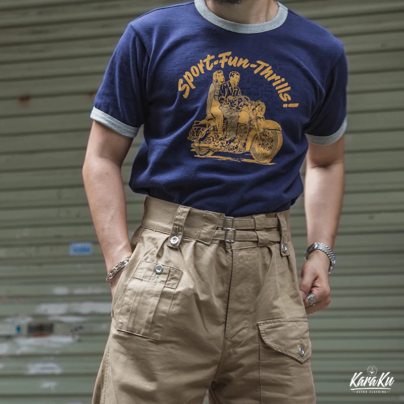 265ヘビーウェイト　バイクプリントリンガーTee - Image 7