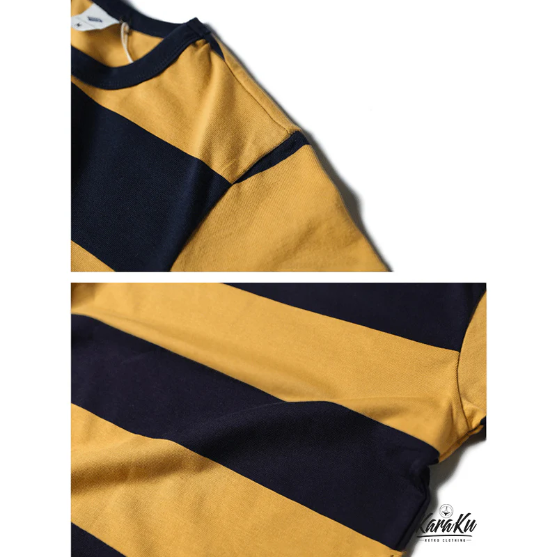 多色展開 ヘビーウエイトプリズナーボーダーTシャツ - Image 10