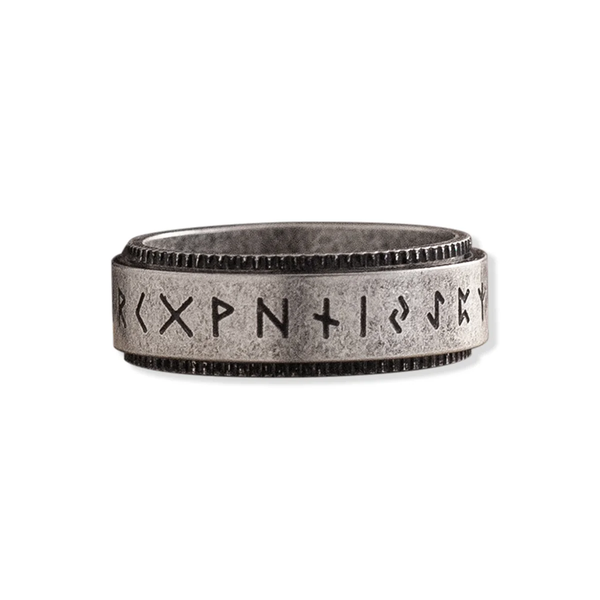 「Runes&Greek Key」2タイプ選べる　ヴィンテージ仕上げスピナーリング