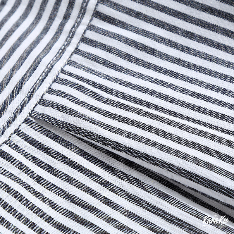 三色展開　ロンドンストライプ長袖シャツ - Image 9