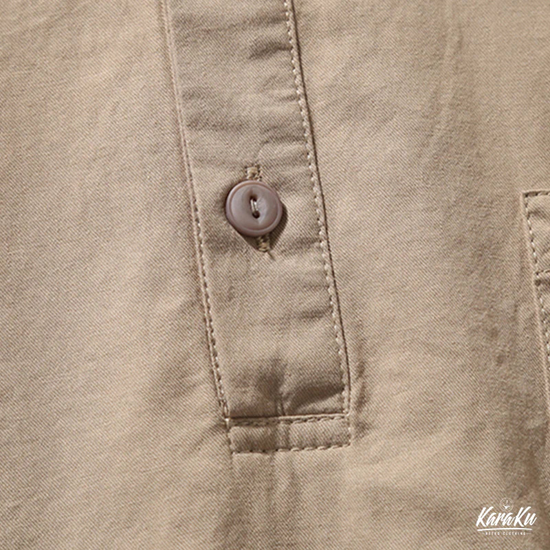 プルオーバー コットン半袖ワークシャツ - Image 7