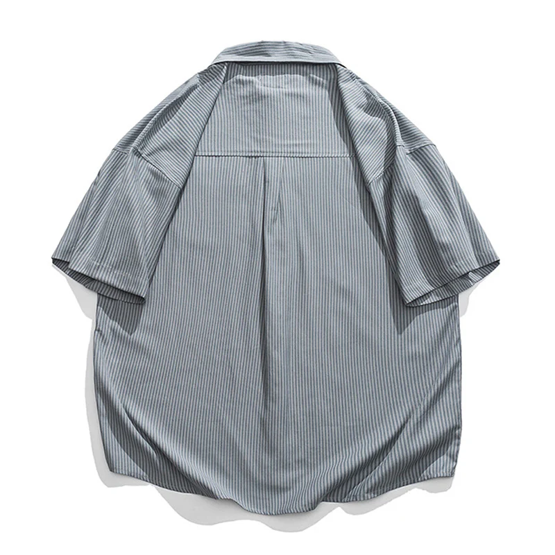 細ストライプ ドロップショルダーシャツ - Image 5