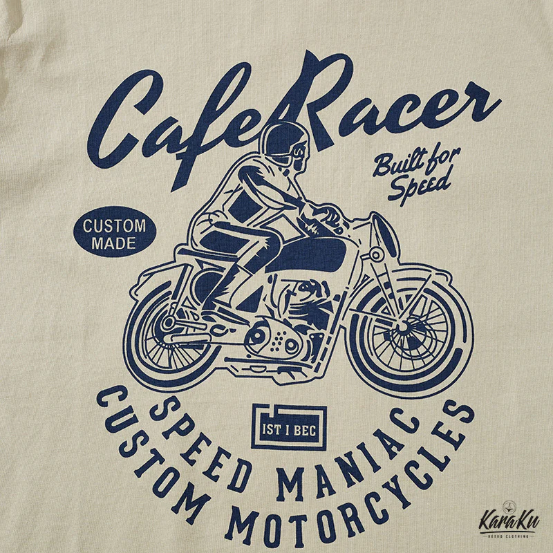 バイクプリントコットンリンガーTee 全4色 - Image 12