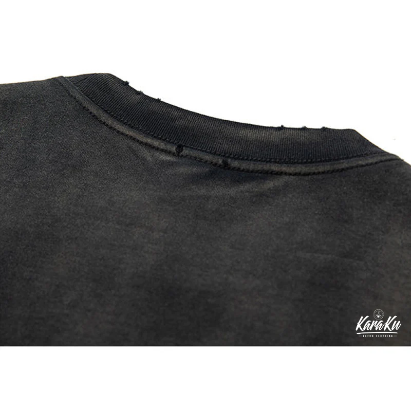 320g ダメージ&グラデーションウォッシュド加工ヘビーウェイトコットンTシャツ - Image 10