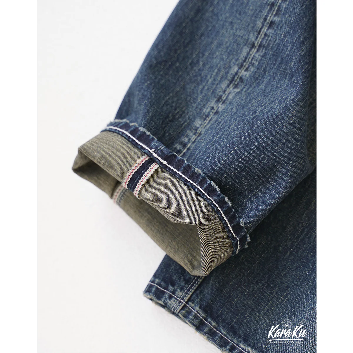 ヒゲ加工 コインポケット付きストレートデニムパンツ - Image 8