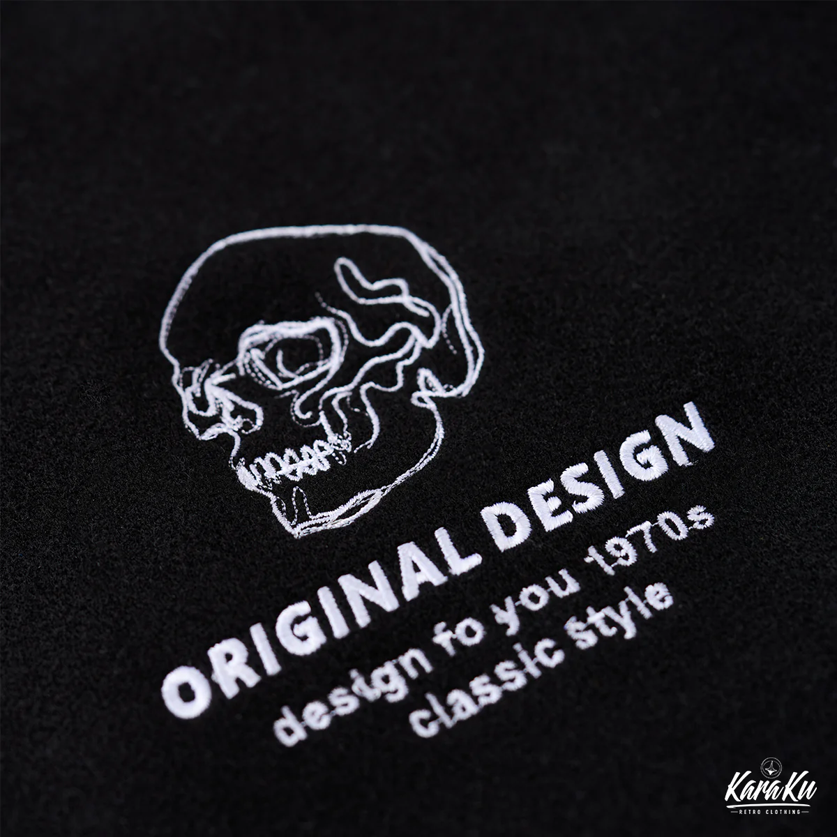 KARAKU ORIGINAL 髑髏刺繡入りスタジャン - Image 8