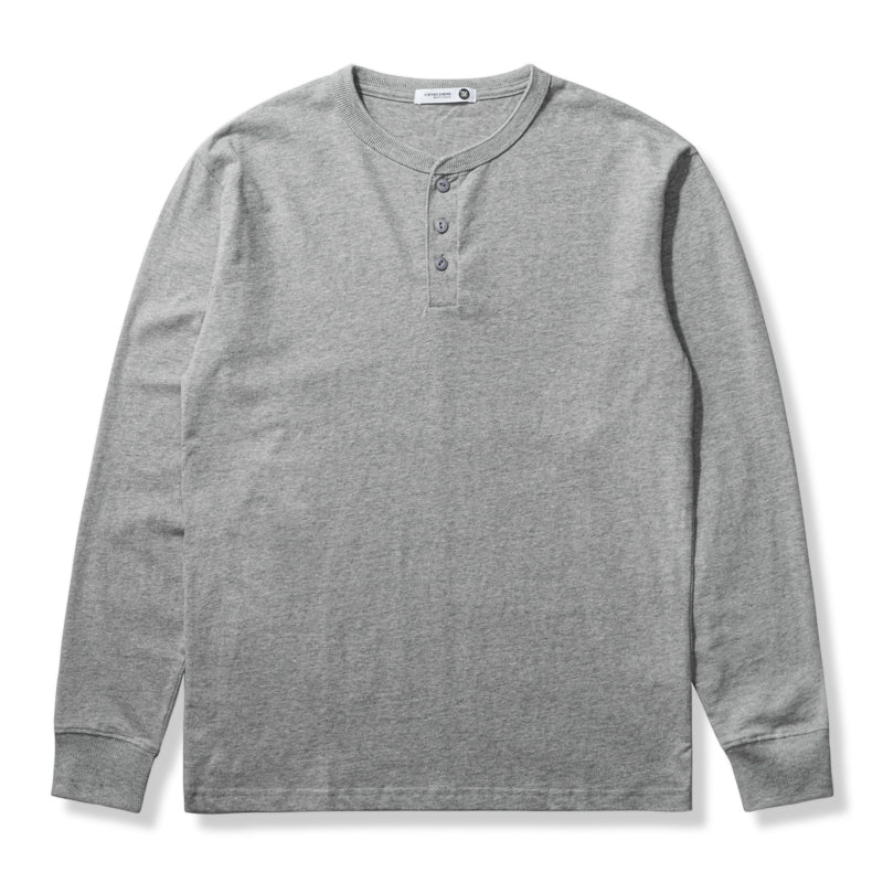 五色展開 ロングスリーブコットンヘンリーTシャツ - Image 2