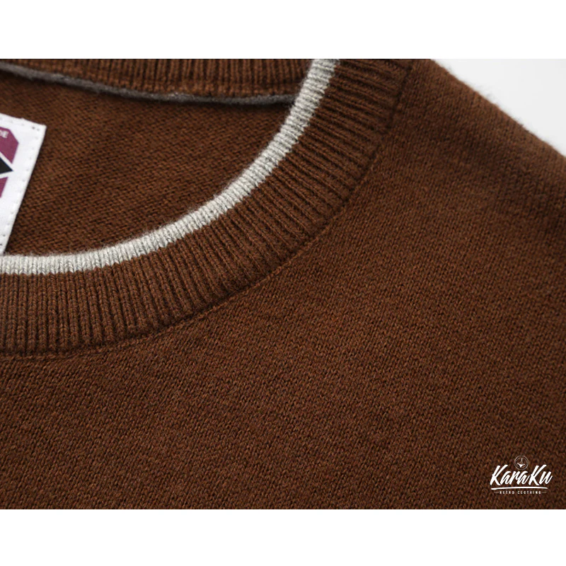 Old Money Style カシミヤ混ティップラインニットTシャツ - Image 13