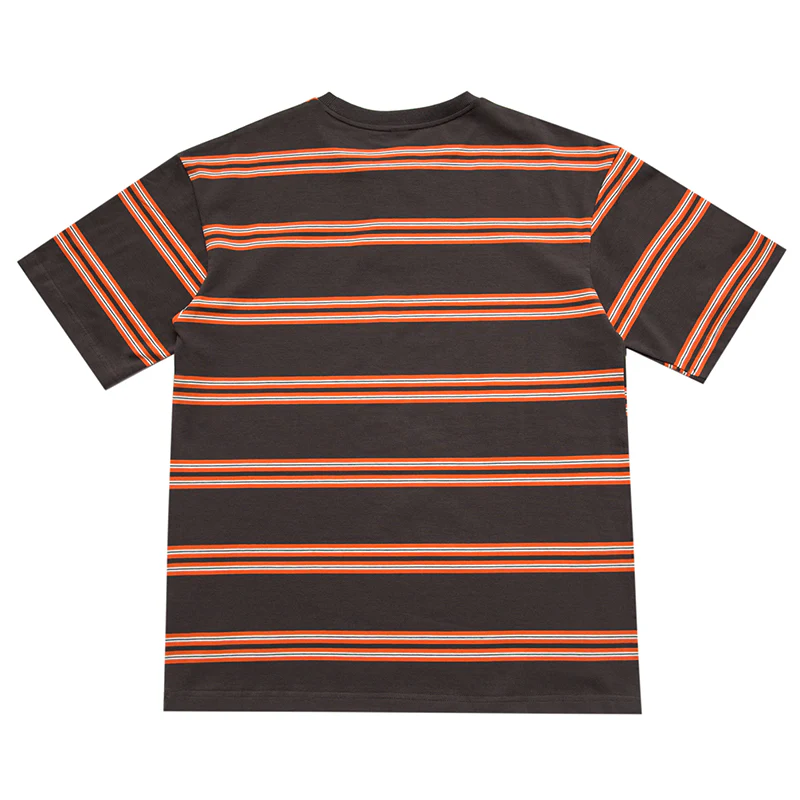 2色展開 細ボーダー柄コットン半袖Tシャツ - Image 3