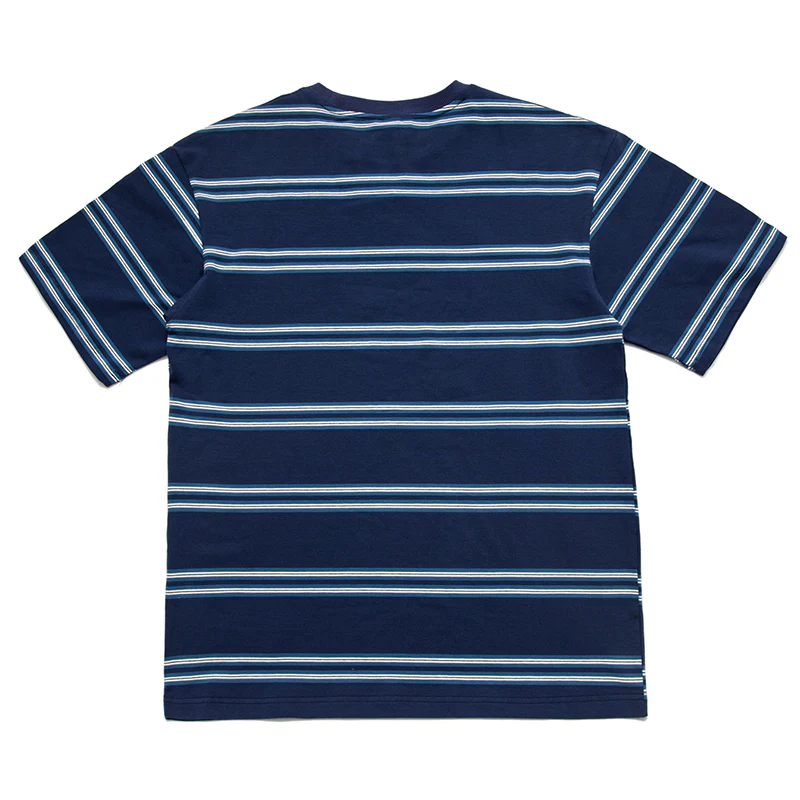 2色展開 細ボーダー柄コットン半袖Tシャツ - Image 4