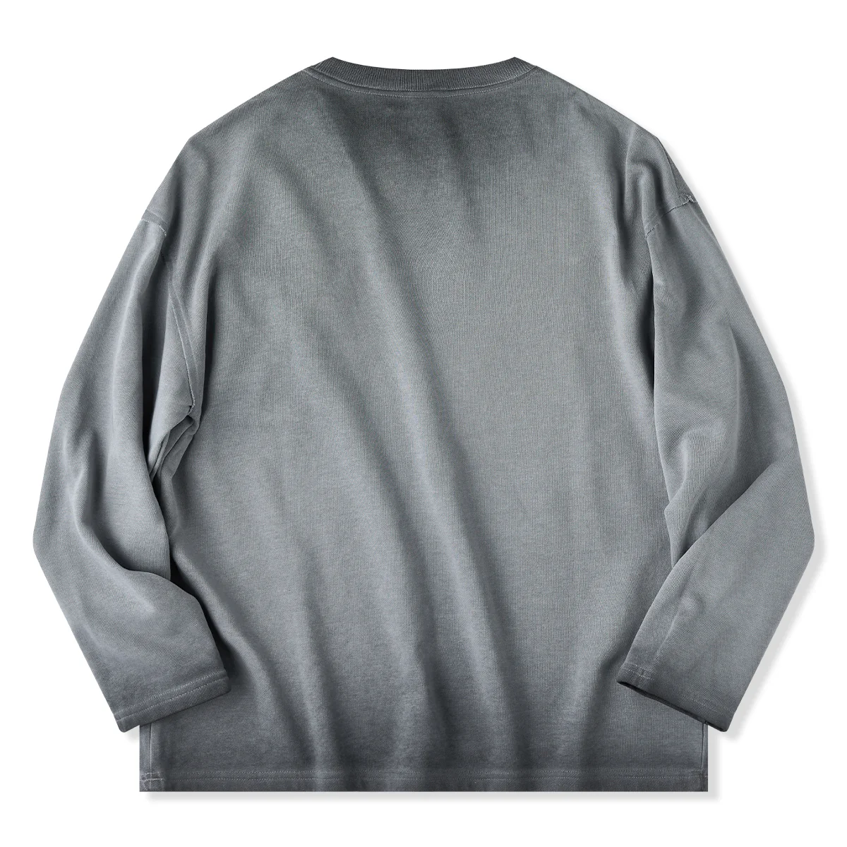 プリーティドポケット付き グラデーション染めウォッシュド加工ロングTシャツ - Image 3