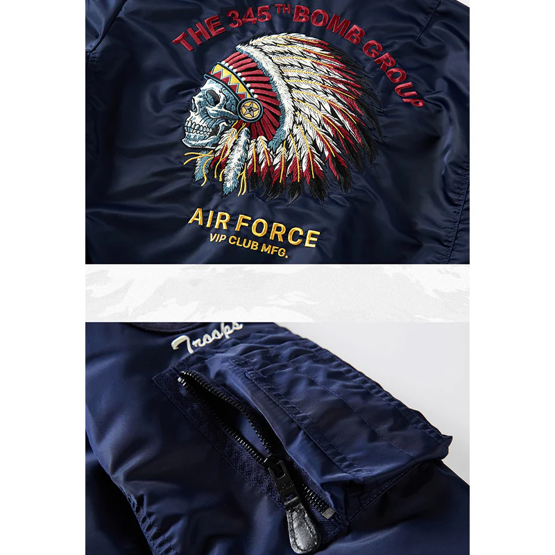 (American Indian chief)中綿 MA-1フライトジャケット - Image 11