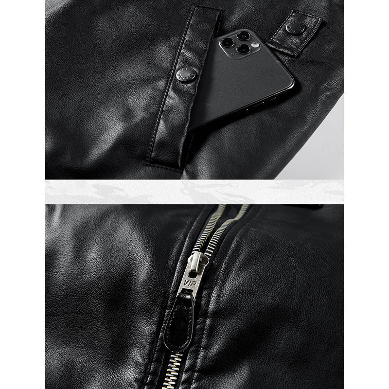 中綿 MA-1レザーフライトジャケット - Image 5