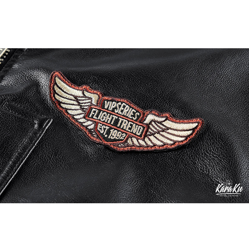「Indian Apache Eagle・Warrior」MA-1レザーフライトジャケット - Image 6