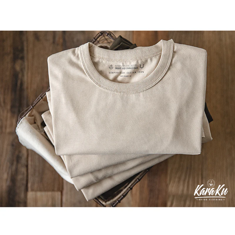 無地　トリプルステッチTシャツ - Image 9