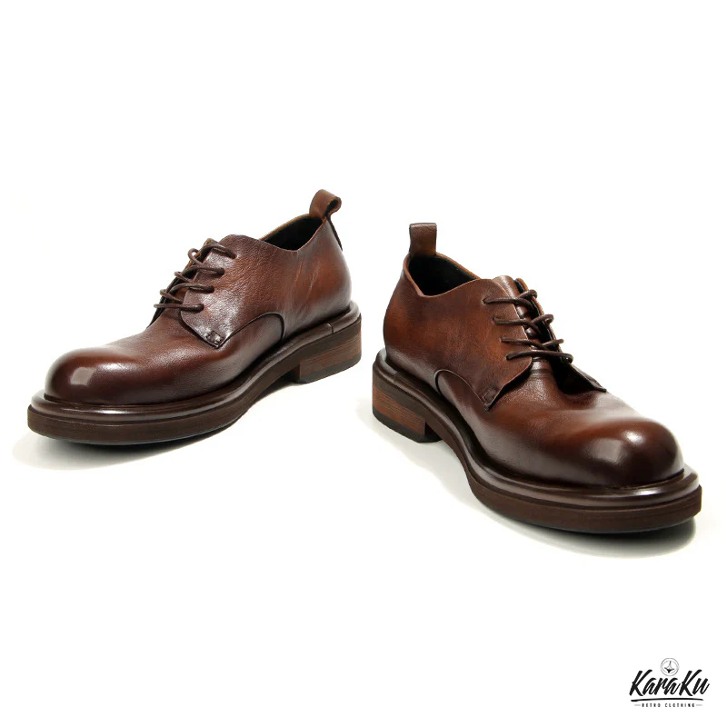 Business&Casual　カラーラビング加工本革ダービーシューズ - Image 6