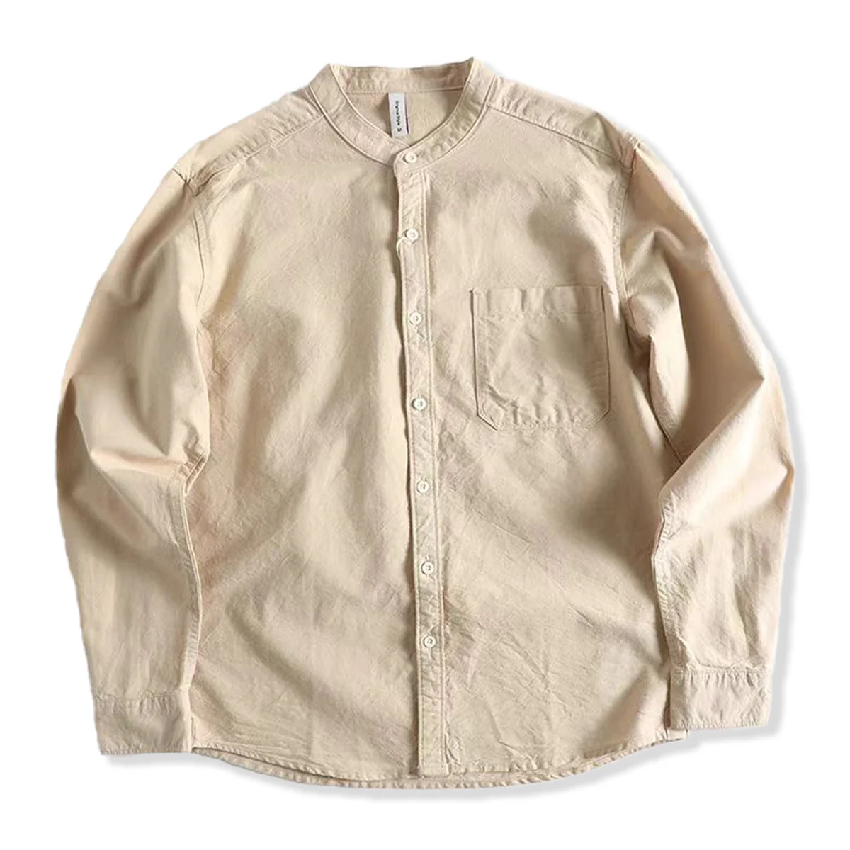 【大人気】Cleanfit 三色展開コットンバンドカラーシャツ - Image 2