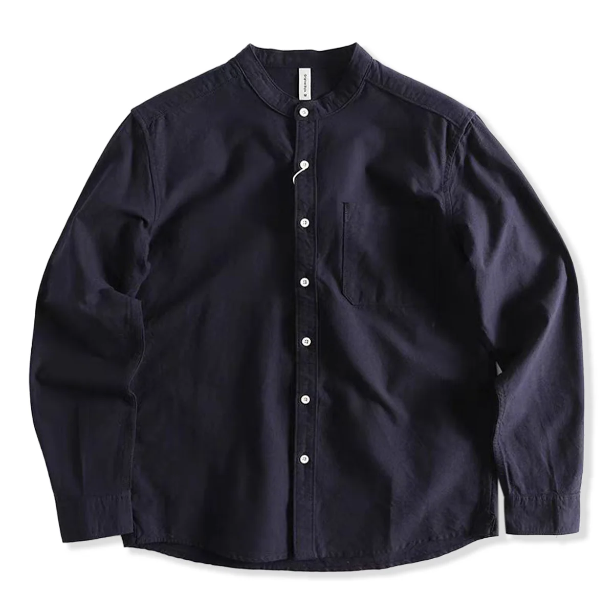 【大人気】Cleanfit 三色展開コットンバンドカラーシャツ - Image 3