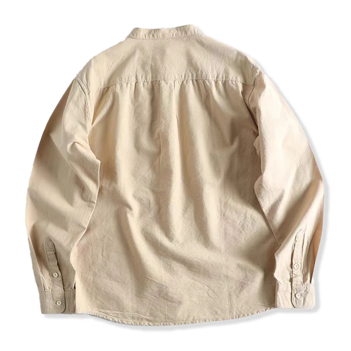 【大人気】Cleanfit 三色展開コットンバンドカラーシャツ - Image 4