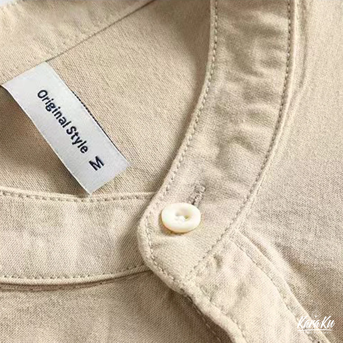 【大人気】Cleanfit 三色展開コットンバンドカラーシャツ - Image 7