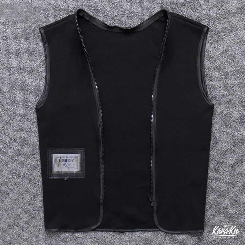 取り外し可能ライナー バイカー牛革ジャケット - Image 4