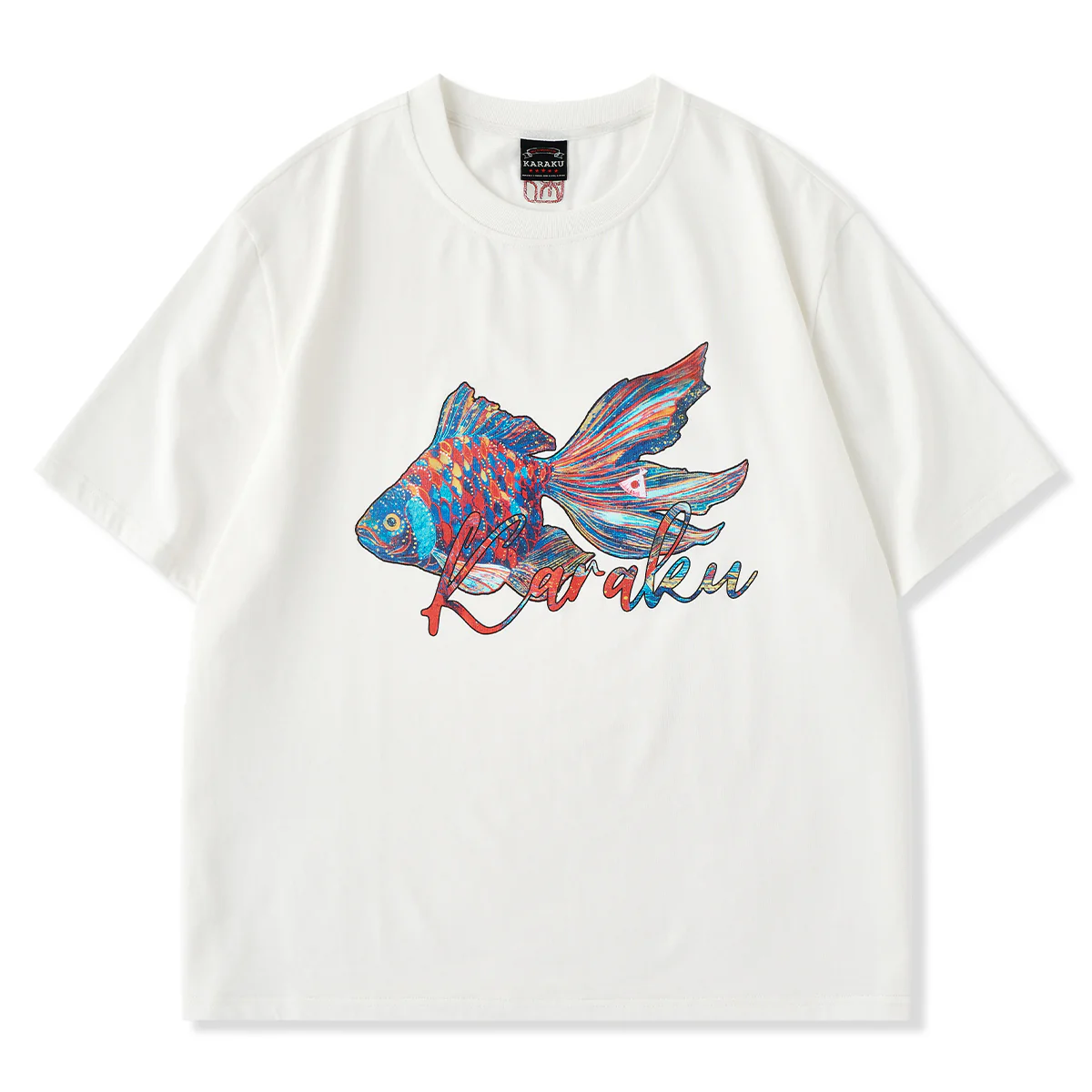 KARAKUｘ彩蘭弥「那須与一Nasuno-Yoichi」プリント＆刺繡入りコットンTee - Image 2