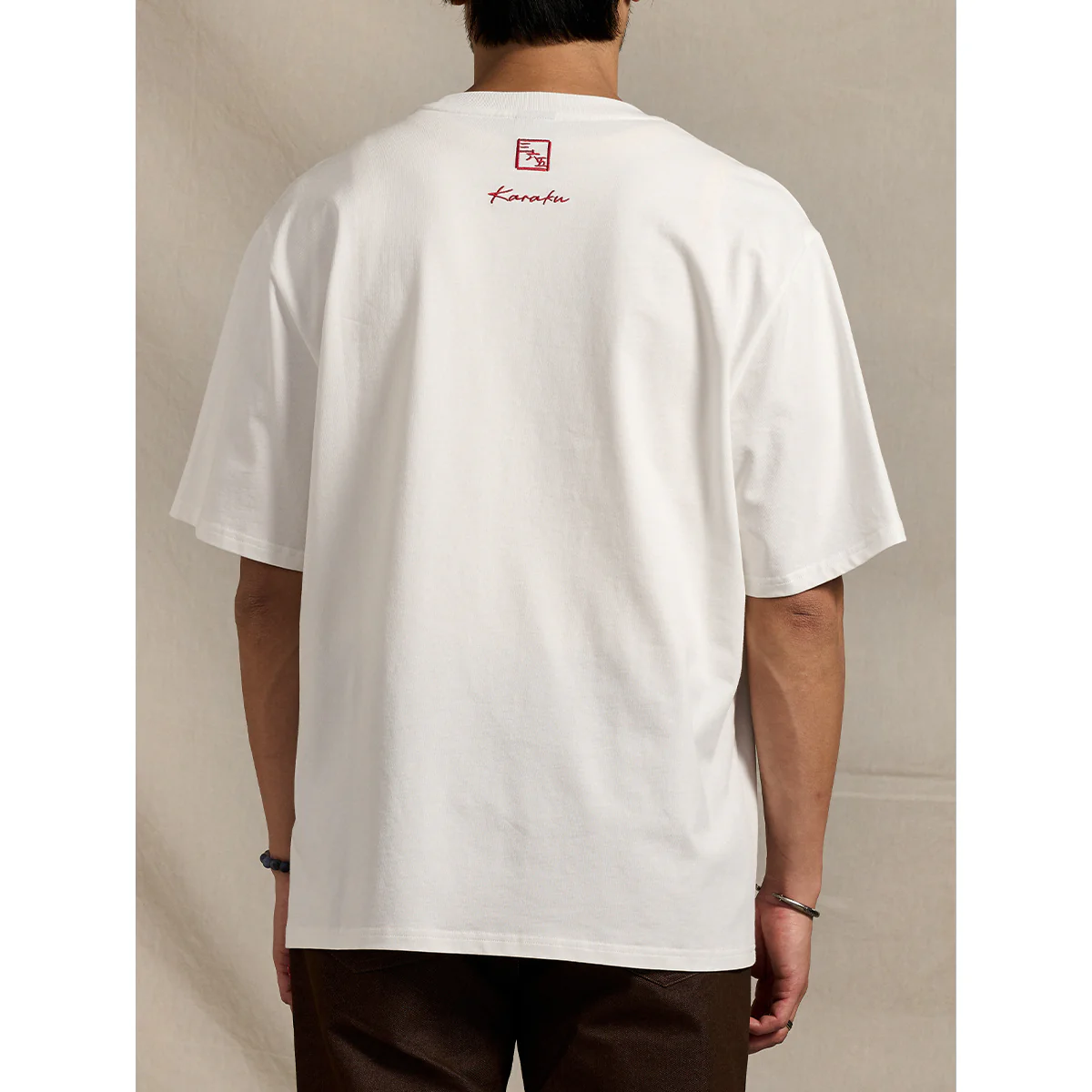 「KaraKuｘ365CAT.ART」紅白ヒモ付き　鯨と泳ぐ猫柄コットンTee - Image 10