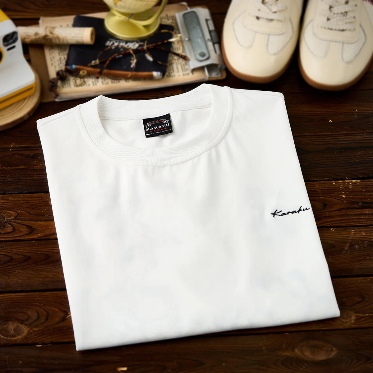 KARAKU×Koma 「異形百物語」踊る化け猫プリント&刺繡入りコットンTee - Image 7