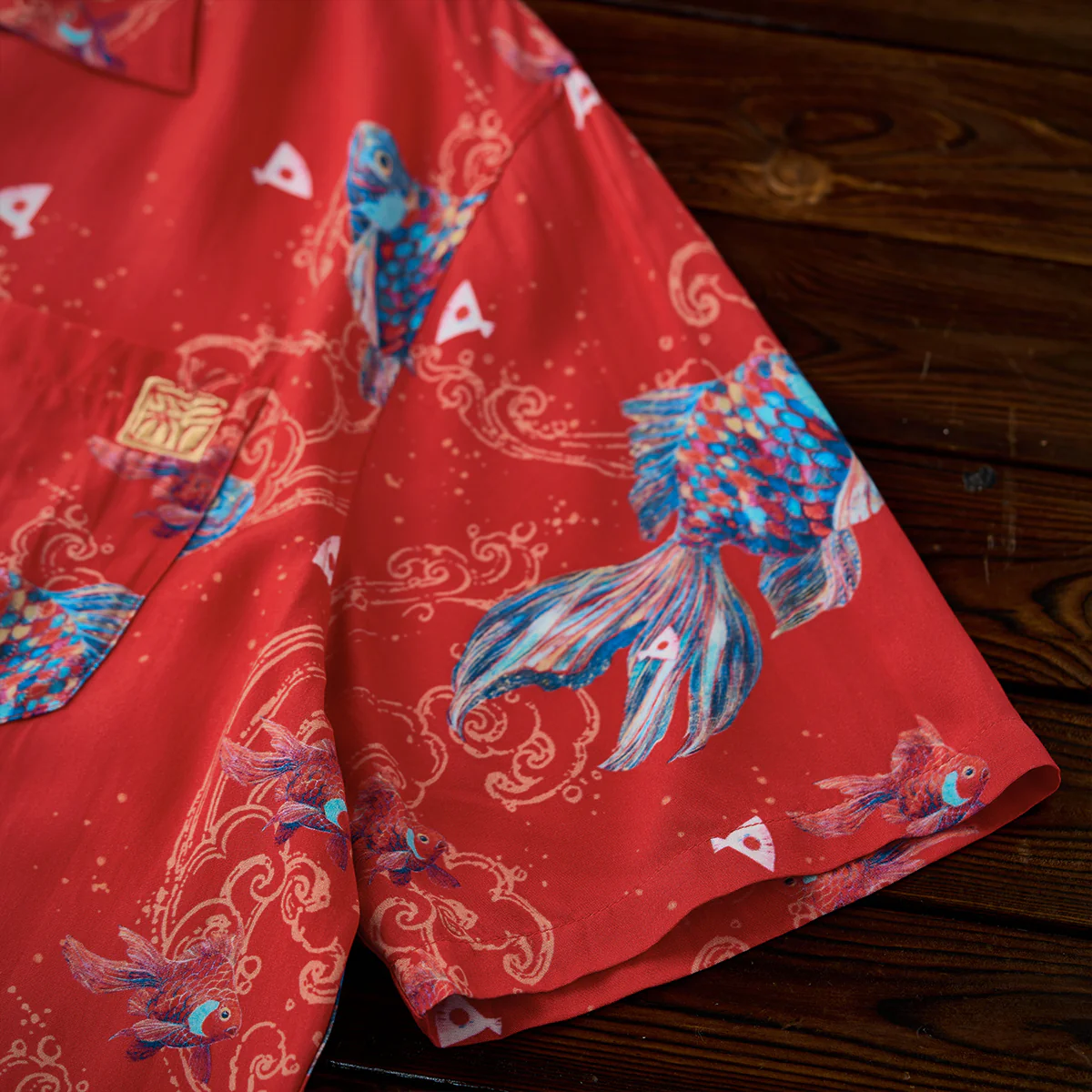 KARAKUx彩蘭弥「那須与一」総柄アロハシャツ - Image 16