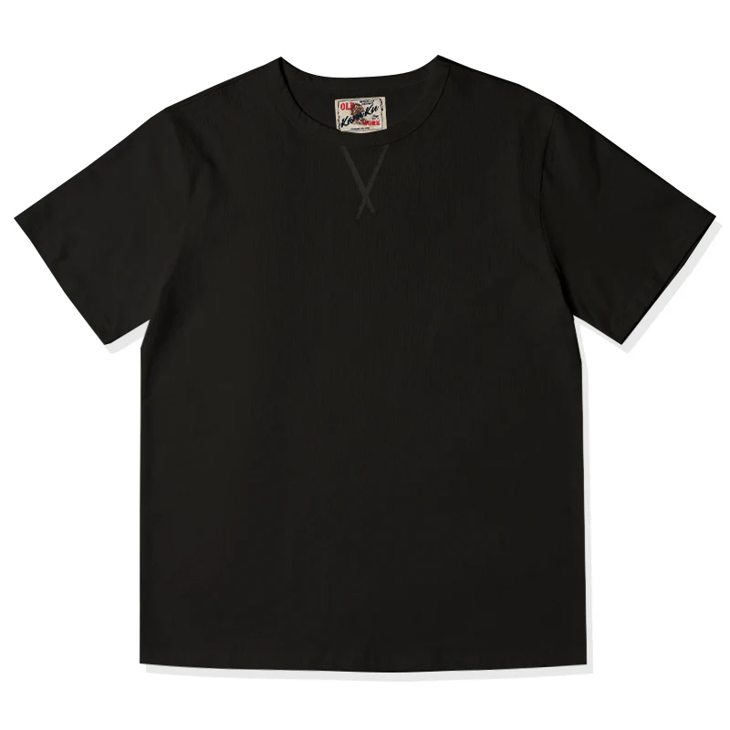 2枚組！無地2色コットン海軍クルーネックTee - Image 2