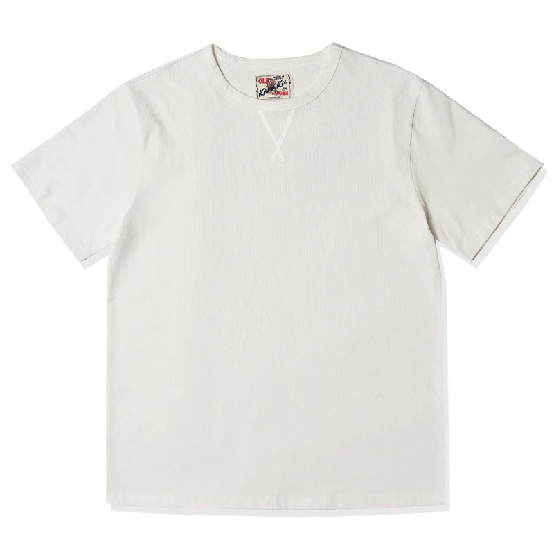 2枚組！無地2色コットン海軍クルーネックTee - Image 3