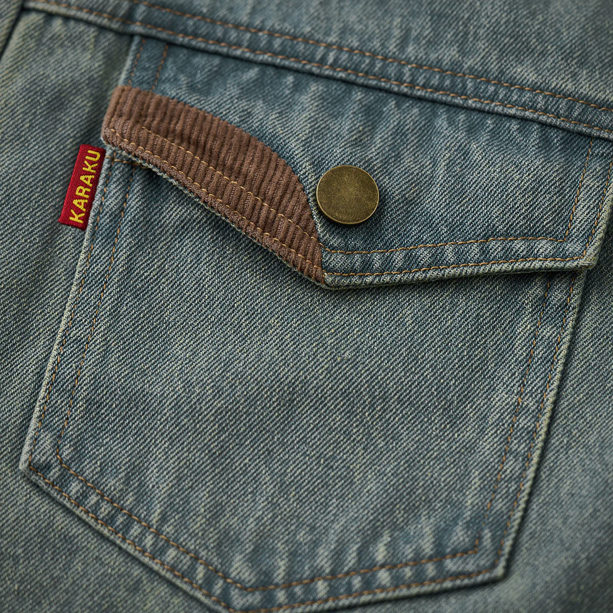 4-Pockets　コーデュロイ切り替えデニムワークジャケット - Image 12