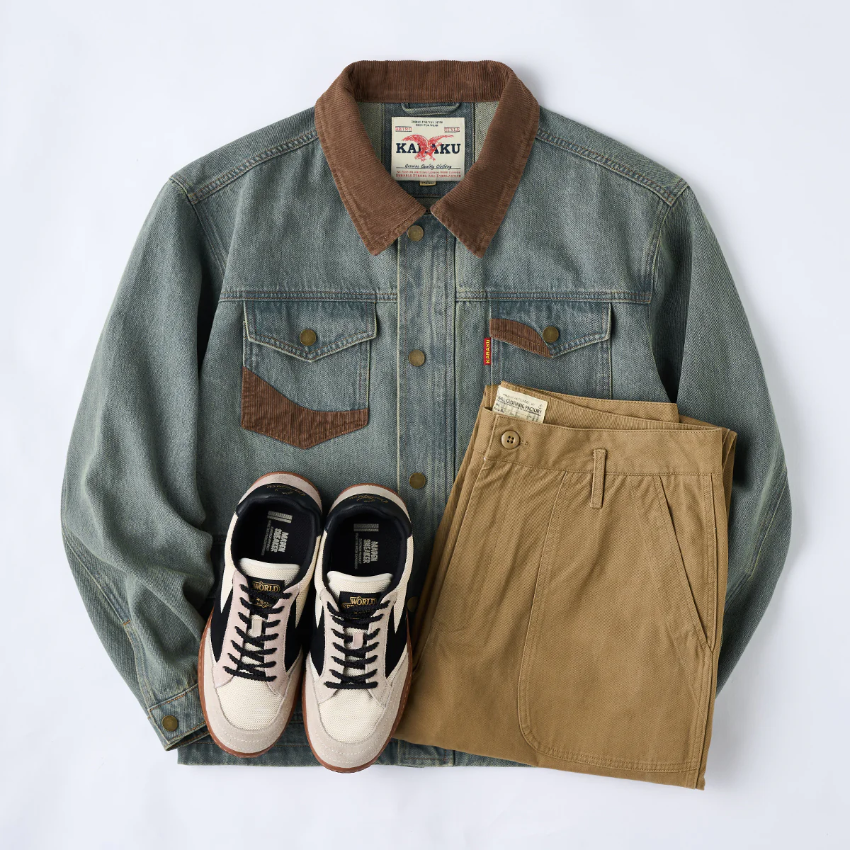 4-Pockets　コーデュロイ切り替えデニムワークジャケット - Image 20