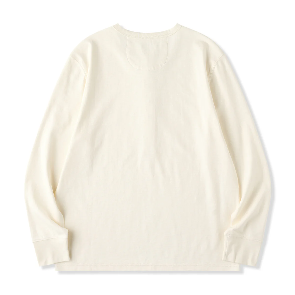 ターコイズ風5ボタン付き　ヘンリーネック長袖Tシャツ - Image 2