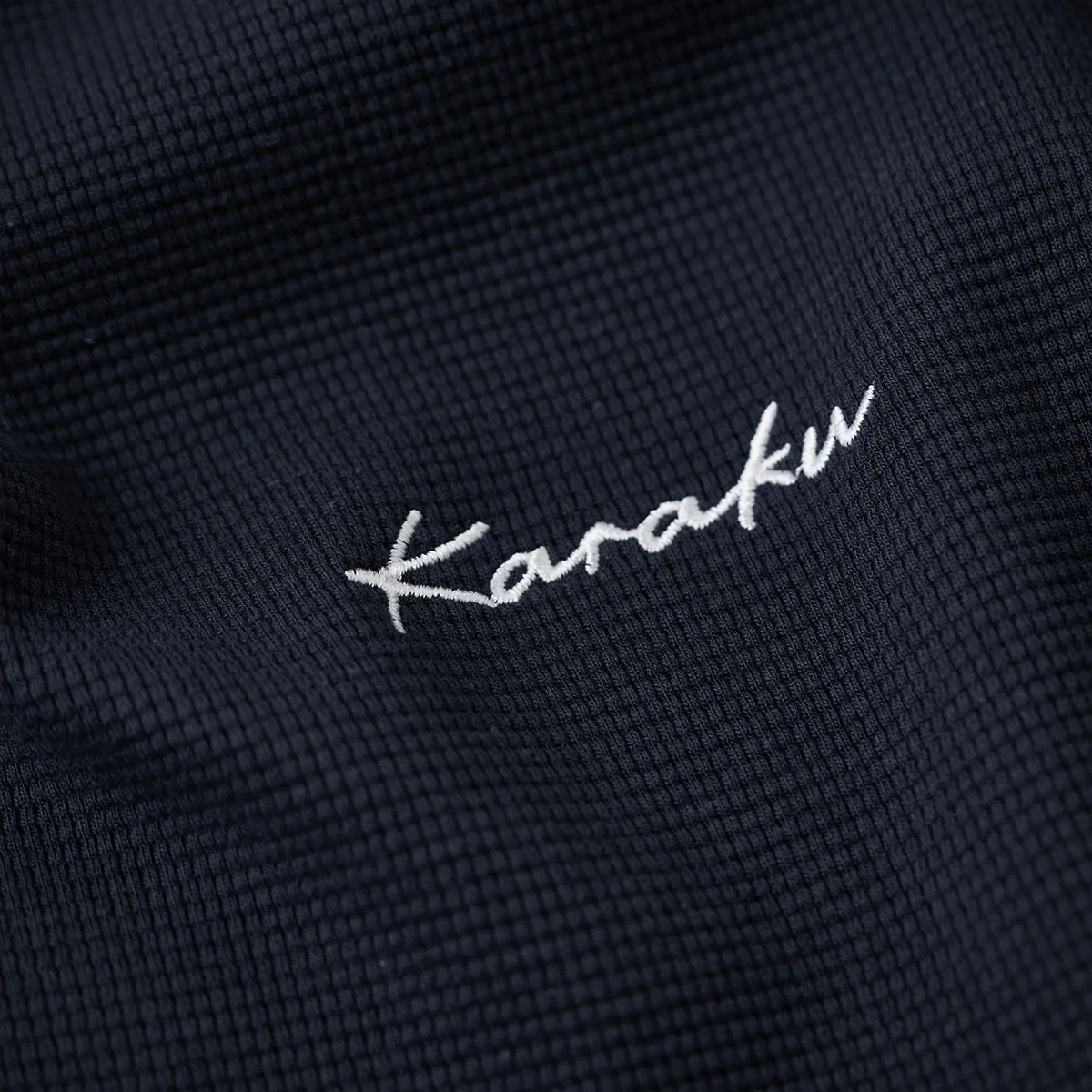 Karaku刺繍入り　裾異素材コンビワッフルマウンテンスウェット - Image 11